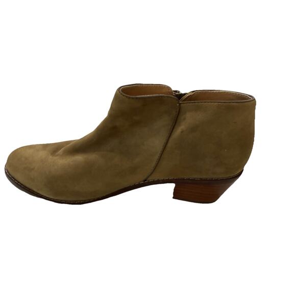 Vionic Boots Women’s 9.5 Serena Ankle Booties Brown Suede Side Zip Block Heels - Picture 3 of 9